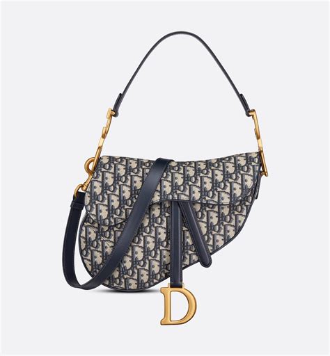 blue Dior saddle bag